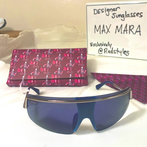 MAX MARA futuristic shield modern sunglasses - Picture 3 of 10